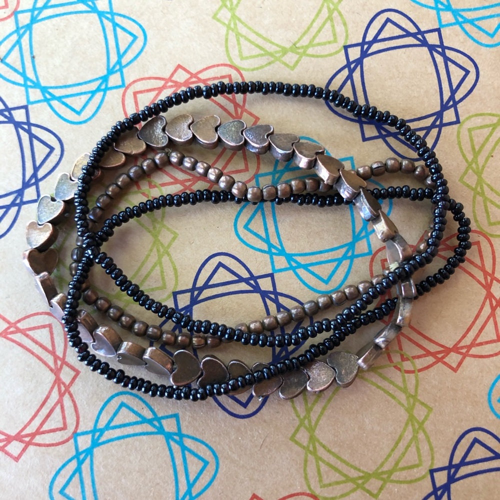 Beaded Heart Bracelets